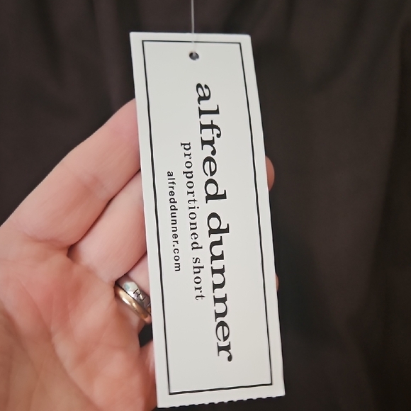 Alfred Dunner 8 Short Dark Brown Elastic Waist Pocketed Pants NWT - Picture 8 of 9